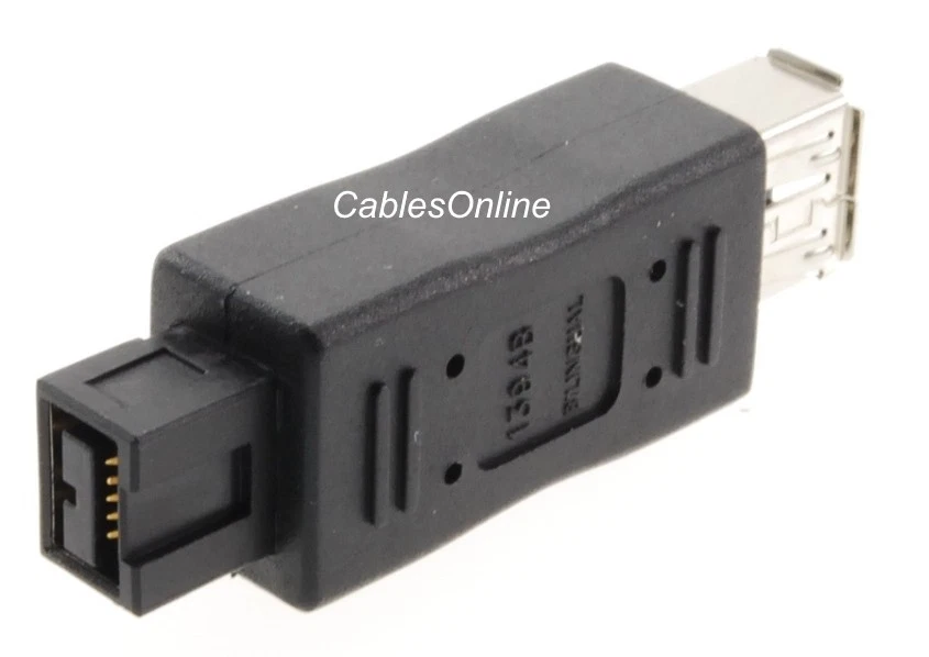 9-Pin 1394b Male to 6-Pin 1394a Female Firewire Adapter, CablesOnline AD-FW5 - Image 3 of 3