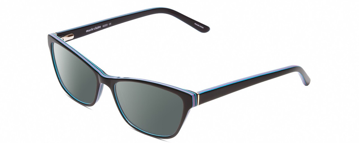 ⭐︎ Marie Claire MC6223 Womens Cateye Polarized Sunglasses Black Sky