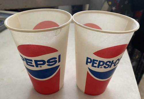 Pepsi Cola VTG 80's Wax Paper Cups Set of (2) | eBay