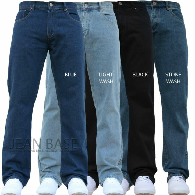 Mens Jeans Plain Work Basic Jeans Pants Trousers Sale Forge by Kam Big King Plus