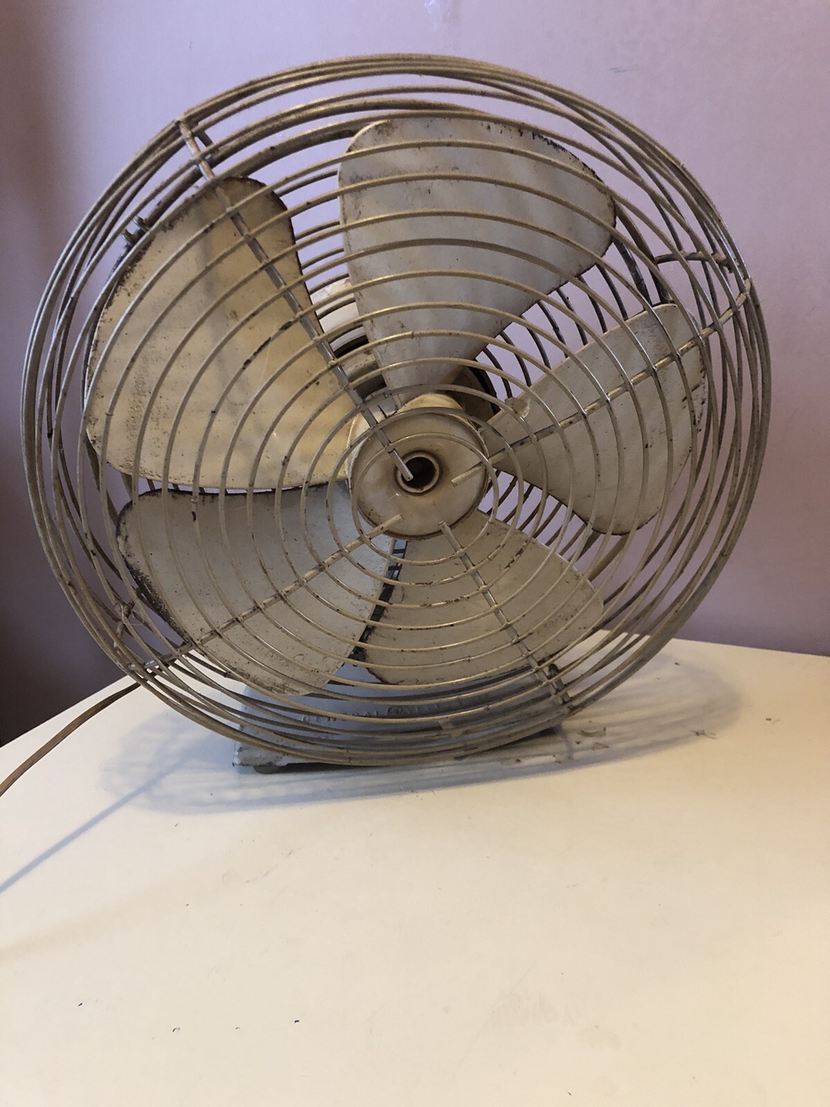 Vintage GE General Electric Two Speed Oscillating Desk Fan,Wall Fan | eBay
