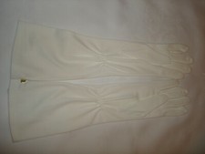 Vintage KAYSER GLOVES MAGIC MOTION White Nylon 15" Length One Size Fits All