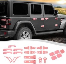41pcs Full Set Exterior Accessories Cover Trims Kits For Wrangler Jl 2018 Pink