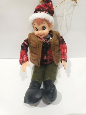 Christmas Pixie Elf Camper Camping Doll Tree Knee Hugger Ornament