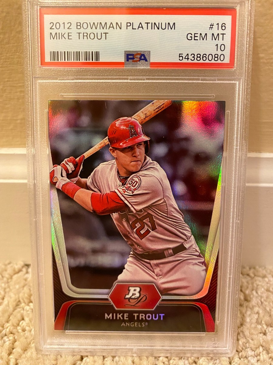 2012 Bowman Platinum #16 Mike Trout Angels PSA 10 Gem Mint