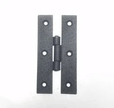 Black H Flush Hinge 3" L Wrought Iron with Hardware Pack of 6 Renovators Supply