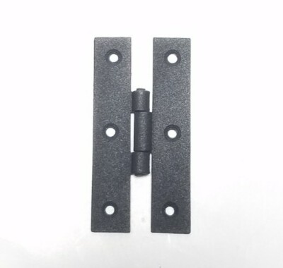 Black H Flush Hinge 3'' L Wrought Iron with Hardware Pack of 6 Renovators Supply
