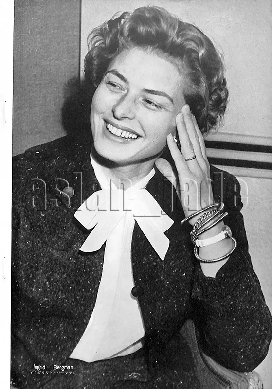 Ingrid Bergman, Four Page Vintage Clipping, a