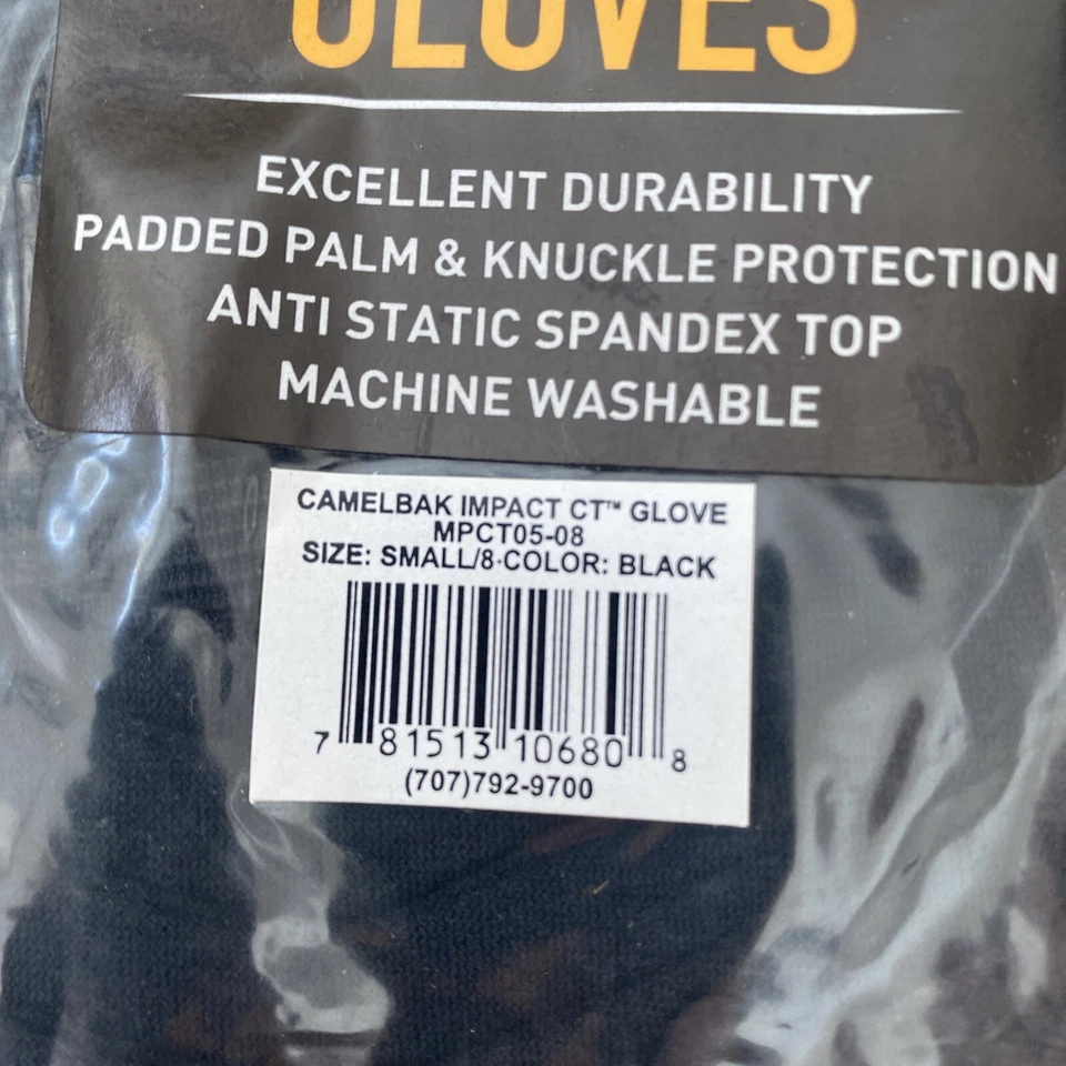 CamelBak Impact CT Gloves Black Small New In Bag - Image 2 of 4