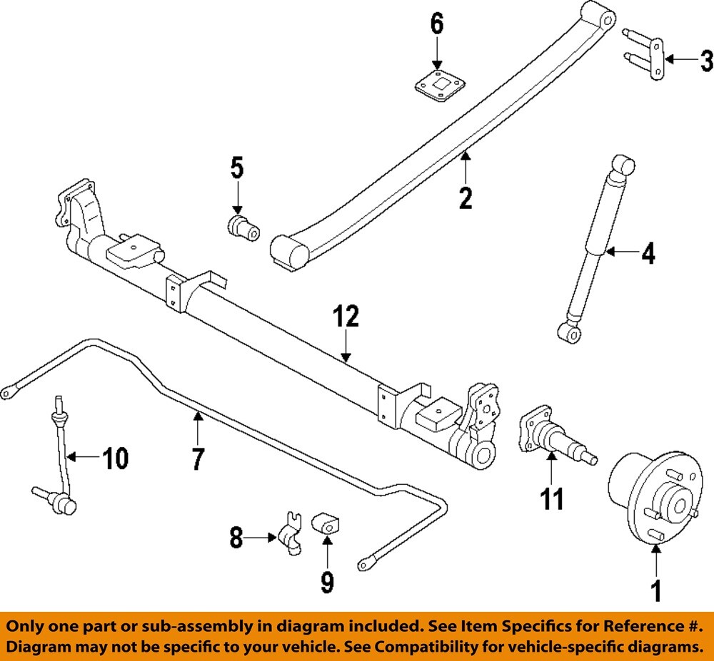 FORD OEM 10-13 Transit Connect Rear Suspension Brake Components-Hub ...