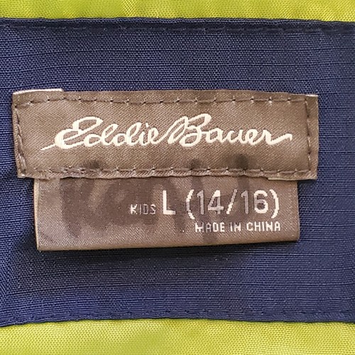 Eddie Bauer Lone Peak Jacket Kids/Boys Large 14/16 Blue 3 in 1 Hooded VGUC - Picture 5 of 10
