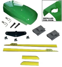 New Upper Hood with Assembled Fuel Door /Catch /Clips Fits John Deere 4510
