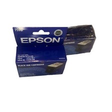 2 Genuine Epson S020034 Stylus Black Ink Cartridges Sealed In The Box 04/2007