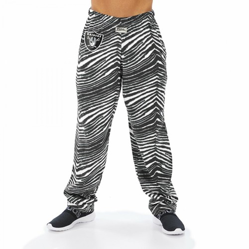 Zubaz NFL Men's Oakland Raiders Classic Zebra Print Team Logo Pants - Picture 3 of 5