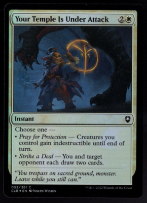 Your Temple is Under Attack 052/0361 Common Foil Baldur's Gate MTG NM