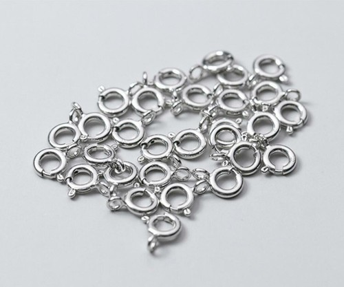 925 Silber Federverschluss Federring Verschluss Armband Halskette A2071 - Bild 7 von 9