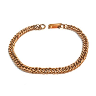 Pure Solid Copper Bracelet Arthritis Cuban Chain Curb Link Rider Unisex Bracelet