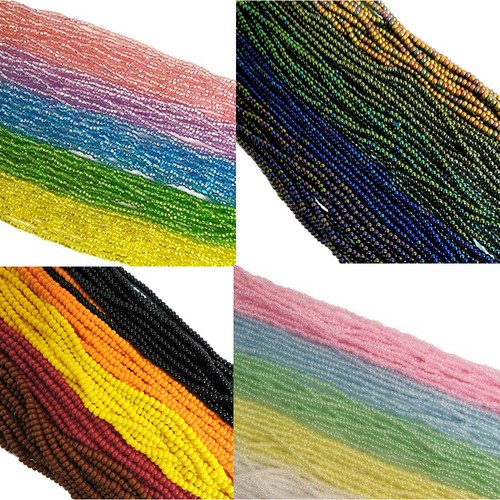 Czech 11/0 Traditional Glass Seed Beads 6 String Hank Preciosa 100 Colors U-Pick - Picture 1 of 98