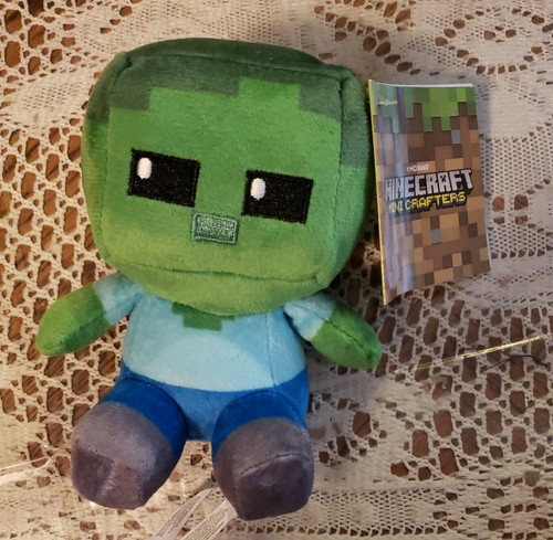Lot Of 2 - Jinx Minecraft Tamed Wolf & Mini Crafter 4.5" Plush NWT - New Series - Picture 2 of 6
