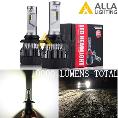 Alla Lighting 10000lm 9006 LED Low/Main/ Beam Headlight Light Bulbs Lamps, White