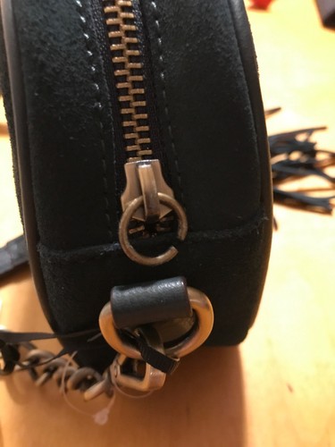 $98 Women's Sanctuary Suede green small cross body P8 - Picture 8 of 10