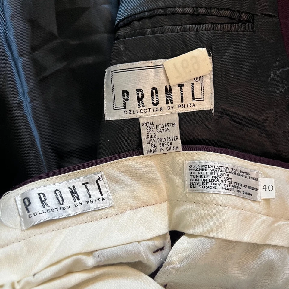 Pronti коллекции Phita твердого фиолетовый блейзер платье брюки комплект 40 - Изображение 2 из 4