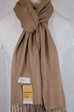 Pashmina Scarf Shawl Wrap;Trendy Solid Beige.Silk Cashmere*Soft.New 030