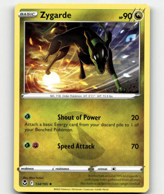 Pokemon Zygarde 134/195 Silver Tempest NM/M