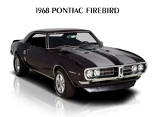 1968 Pontiac Firebird Hot Rod in Black New Metal Sign: 12x16" - Ships Free