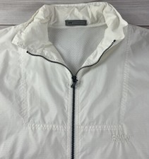 Vintage BMW Fan Promotion White On White BMW Windbreaker Full Zip Light Size XXL