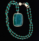 Green Chrysoprase Beaded Chain Necklace Dc Designs Yellow Gold Plated
