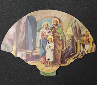 VINTAGE VINCENT FUNERAL HOME HAND FAN EL PASO ILLINOIS OXYGEN EQUIPPED AMBULANCE