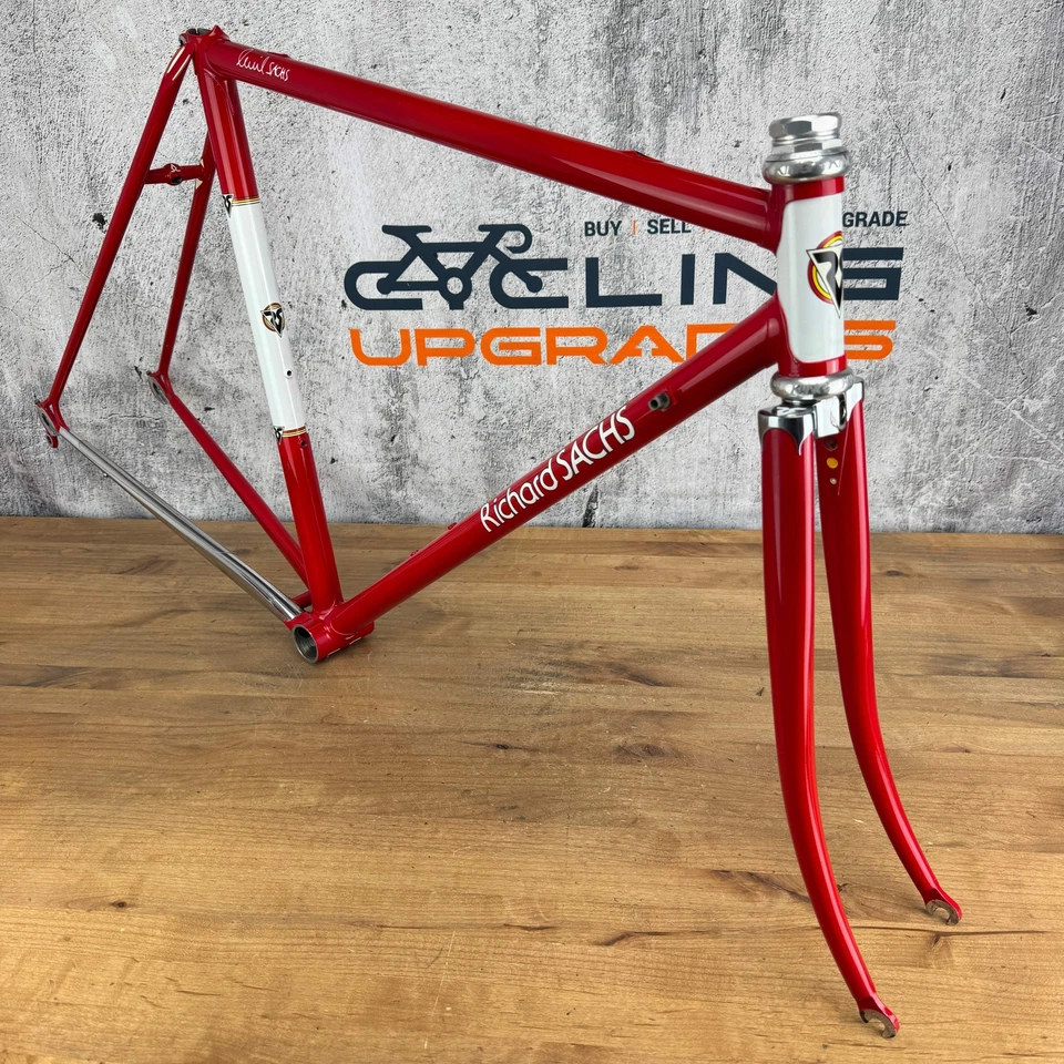 Richard Sachs 51 x 54 Rim Brake Steel Frameset 700c Chris King Joe Bell Repaint - Image 3 of 4