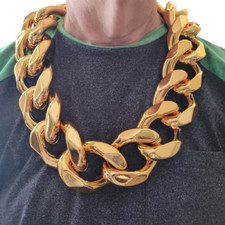 Neck Breaker Chain Oversize Gold Hip-Hop Chunky Rapper Game Day Heavy Necklace