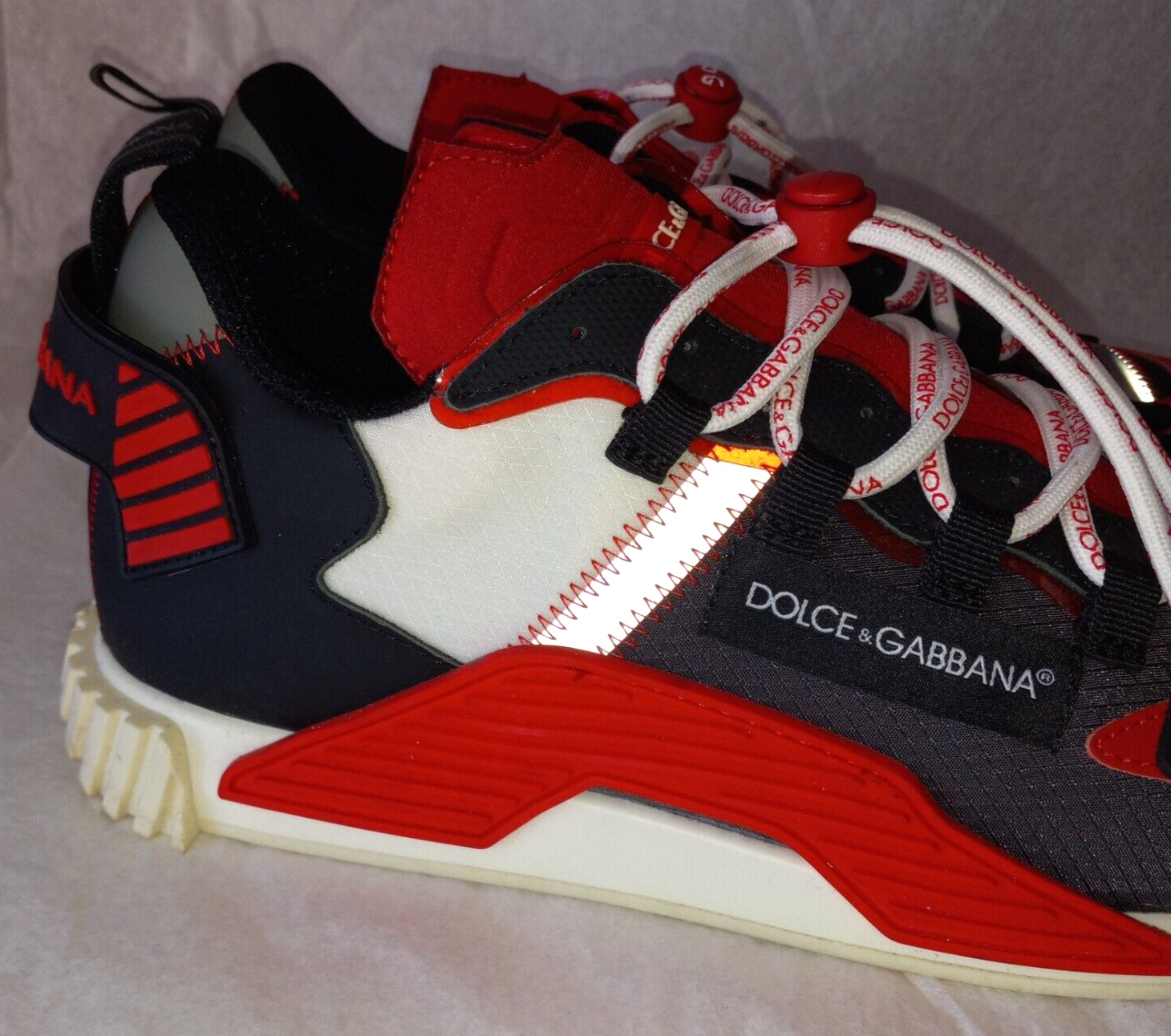DOLCE & GABBANA NS1 BLACK/RED/WHITE SNEAKERS SIZE… - image 5