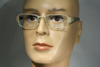 Unworn AIGLE AG-4017 Khaki Beige Optical Glasses Frames Eyeglasses Made in Japan