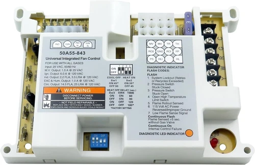 50A55-843 Furnace Control Circuit Board Replacement for White Rodgers