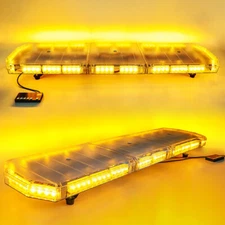 48 Inch Strobe Light Bar Emergency Warn Beacon Tow Truck Response-Amber 88 LED