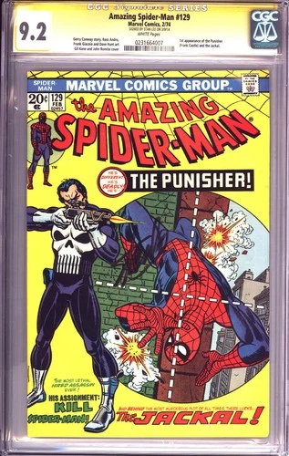 AMAZING SPIDER-MAN #129 CGC 9.2 SS SIGNED STAN LEE FIRST APPEARANCE PUNISHER