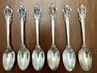 Grande Baroque Wallace Sterling Silver  Demitasse Spoons 4 1/8" Set Of 6