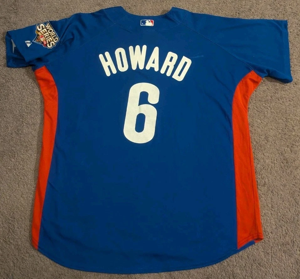 Majestic Philadelphia Phillies Ryan Howard 2009 Serie Mundial Camiseta Azul Para Hombre Foto 2 de 4