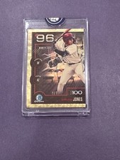 Marketplace image: Druw Jones 2025 Bowman Chrome #BTP-96 Top 100 Superfractor 1/1