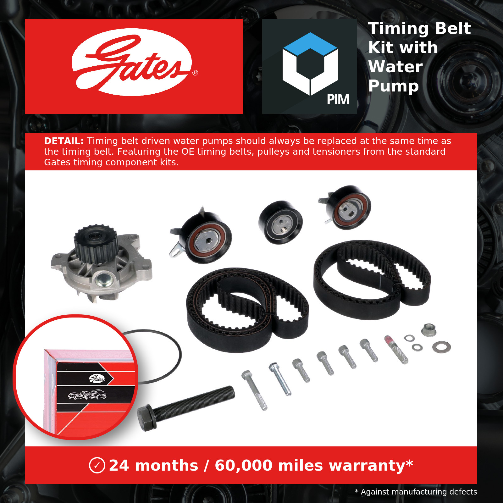 Gates KP75323XS PowerGrip Timing Belt Kit & Water Pump - Image 3