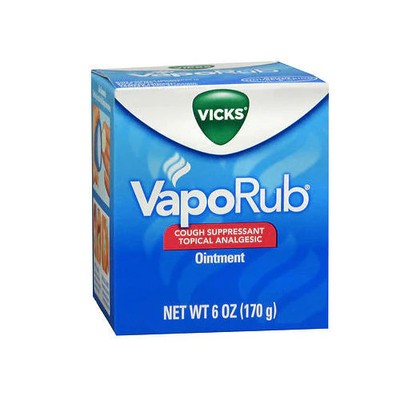 Vicks, Vaporub Cough Suppressant Topical Analgesic Ointment, 6 Oz