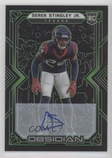 2022 Obsidian Rookies Electric Etch Green 6/50 Derek Stingley Jr #148 Auto 13ib