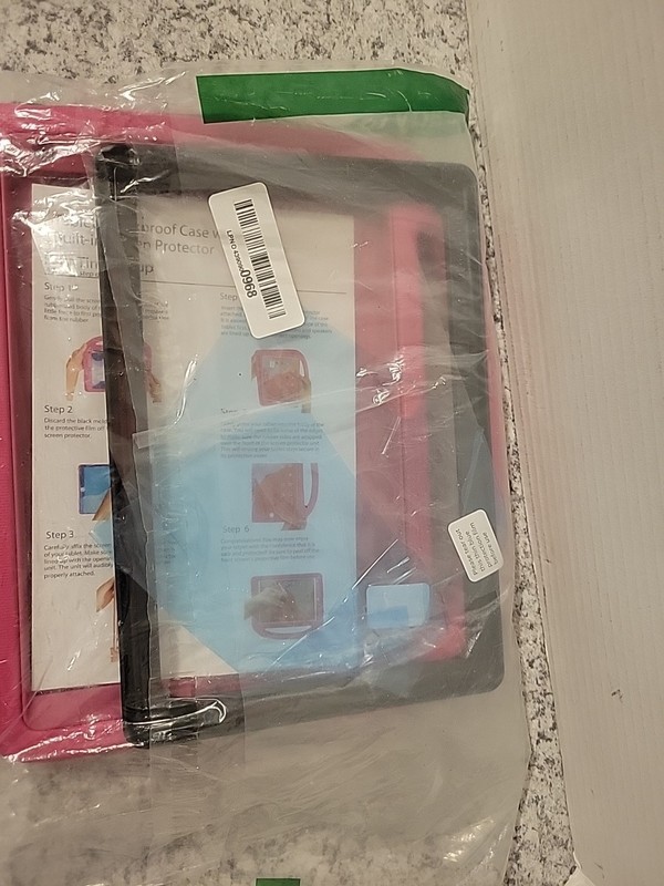 NIB Pink Tablet Shockproof Case With Built-in Screen Protector