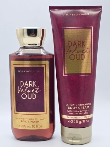 Bath & Body Works Dark Velvet OUD Body Wash 10 fl oz & Body Cream 8oz DISCONTINU - Picture 2 of 3