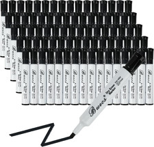 Black Dry Erase Markers, Low-Odor, 80 Count, Chisel tip, Perfect for Writing on 