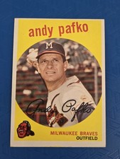 1959 Topps #27 Andy Pafko Milwaukee Braves BASEBALL Card 7L