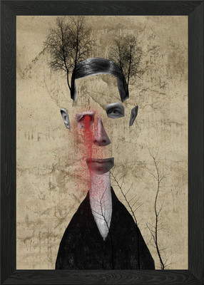 Digitale Collage gerahmtes Wandbild Poster Leinwanddruck Bild